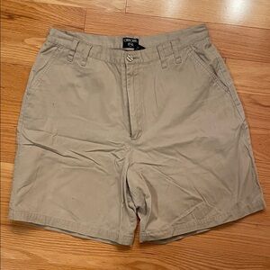 Men's Khaki Flat Front Shorts